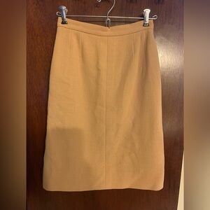 Vintage CHANEL Tan Midi Skirt